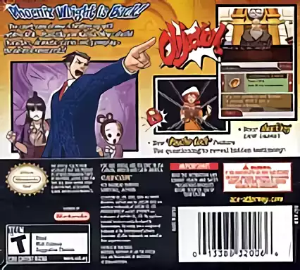 Image n° 2 - boxback : Phoenix Wright - Ace Attorney - Justice For All